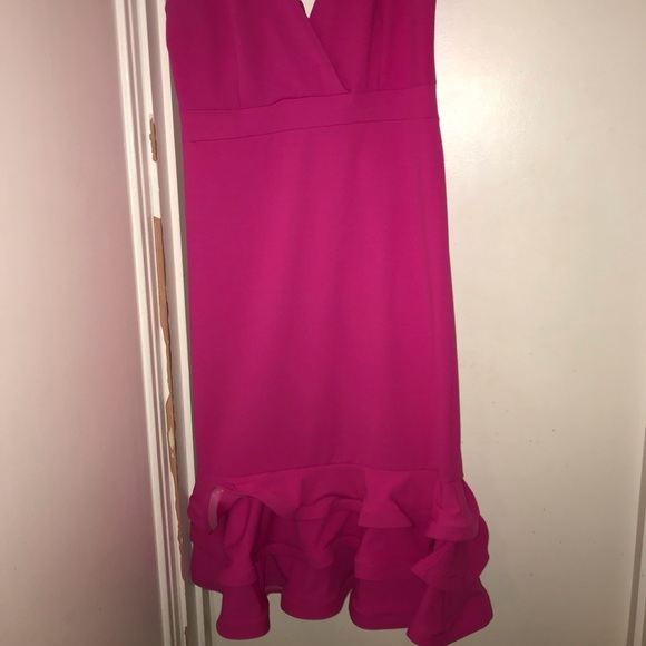 Forever 21 Dresses & Skirts - Hot Pink Formal Dress with Ruffle Bottom